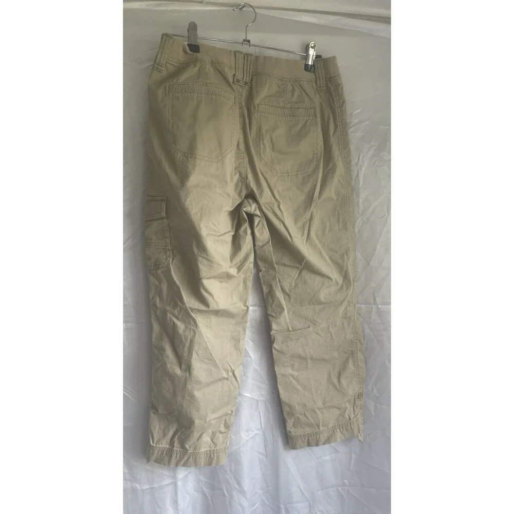 Women’s Lee Khaki Pants Boot Cut Size 8 Relaxed Fit Mid rise Stretch Utiliy